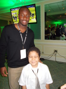 MY LITTLE GUY AT THE NY JETS SANTONIO HOLMES PARTY FOR SICKLE CELL DISEASE
