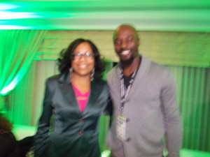 WITH FORMER NY JETS SANTONIO HOLMES AT A CHARITY PARTY FOR HIS SICKLE CELL FOUNDATION THAT HE STARTED ON BEHALF OF HIS SON WHO HAS SICKLE CELL