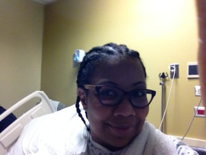 IN THE HOSPITAL FOLLOWING MY HIP REPLACEMENT SURGERY DUE TO AVN FROM SICKLE CELL DISEASE